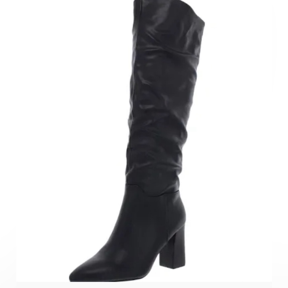 Madden Girl Fairfield Black Faux Leather Boot US 7.5